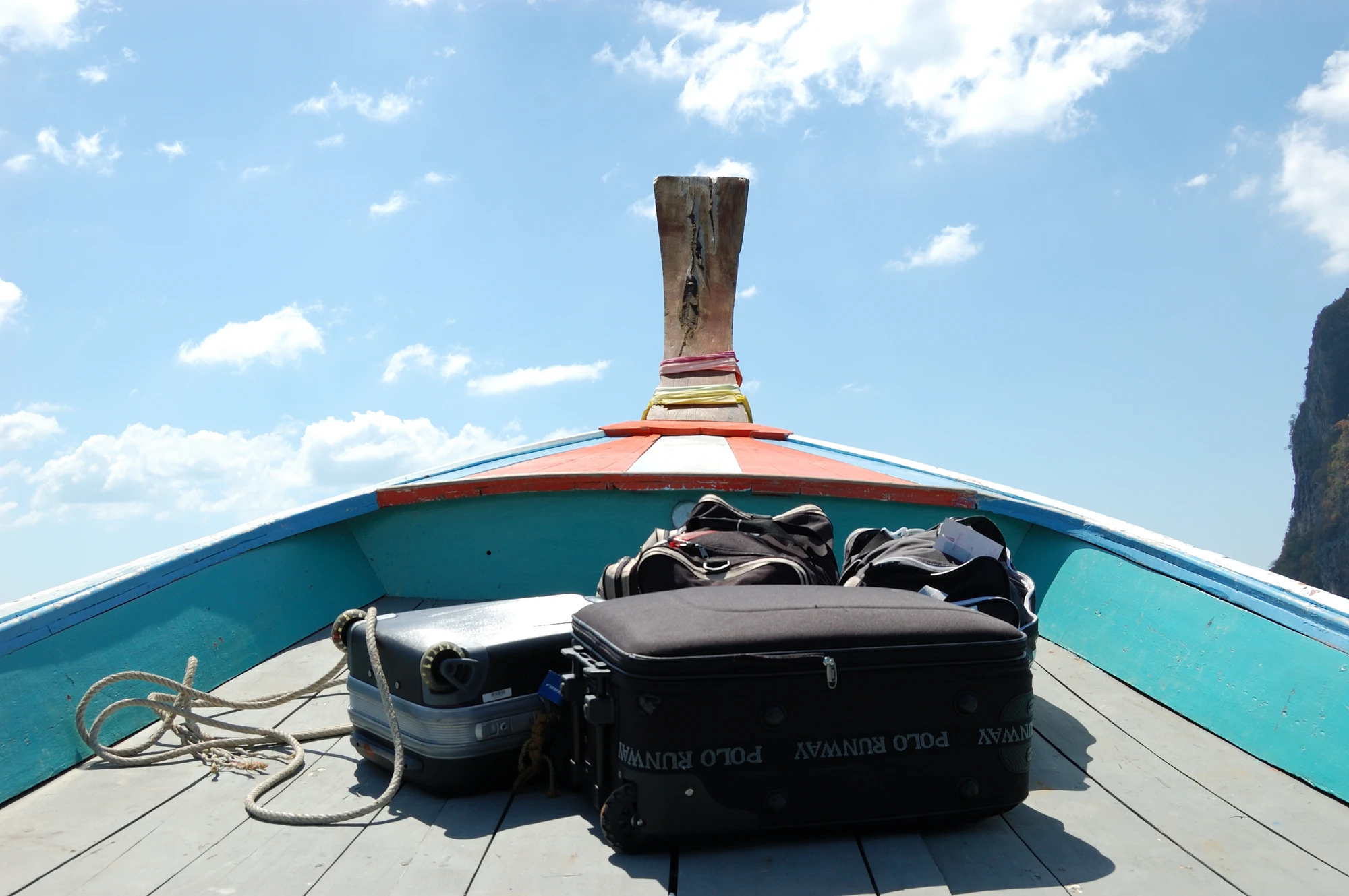 Allt bagage var med till Koh Kradan