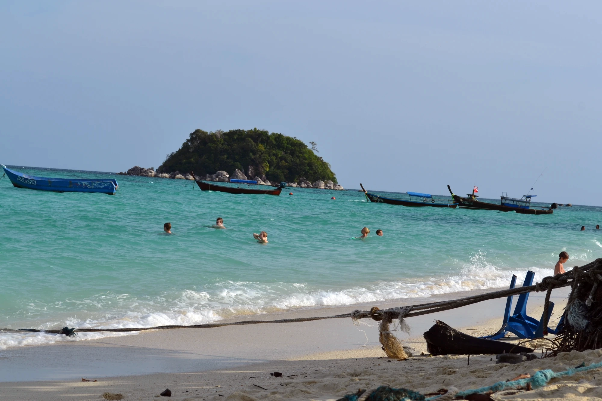 Sunrise Beach, Koh Lipe. Inte alls lika långgrunt som på Pattaya beach