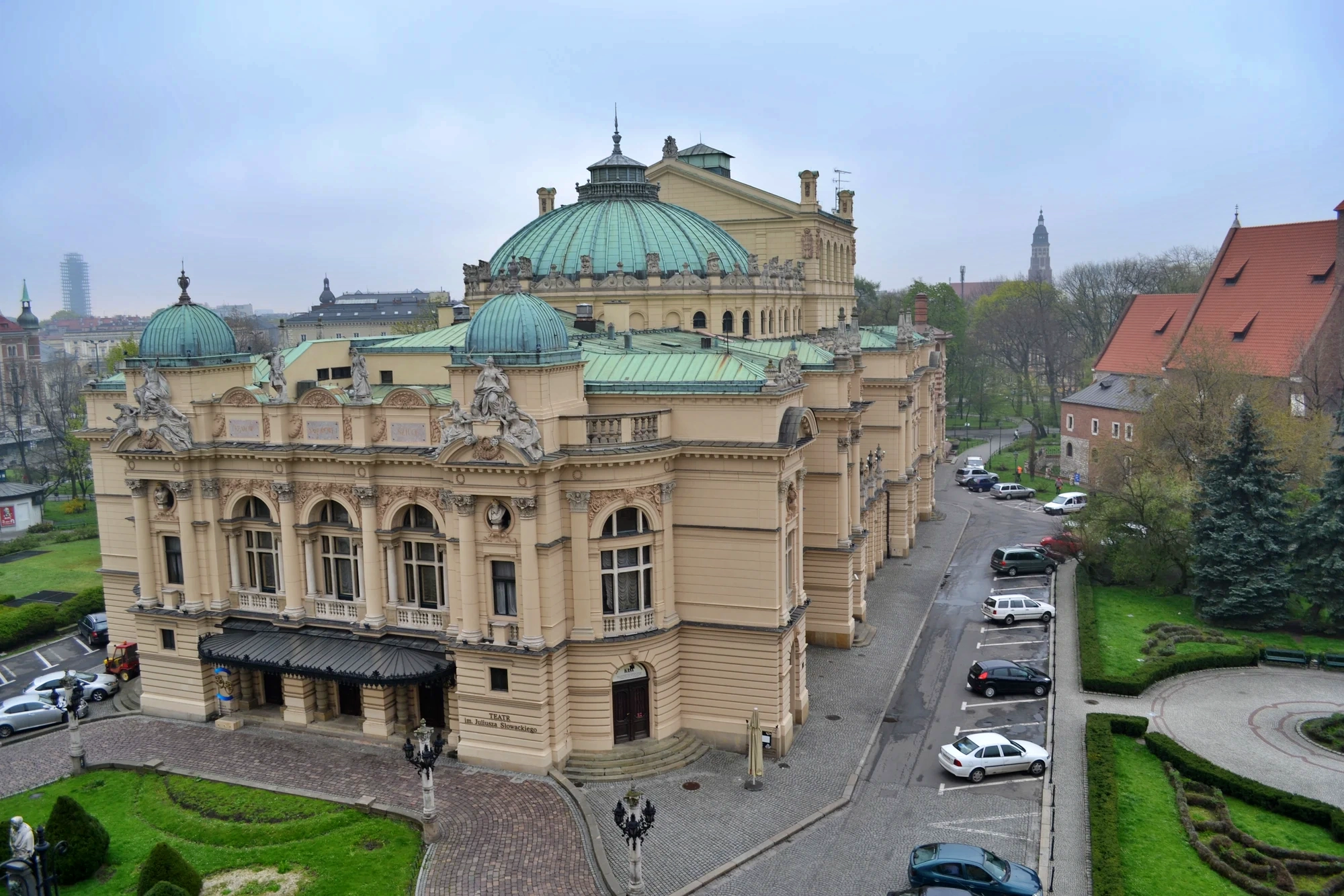 Vy från boendet. Szpitalna gatan