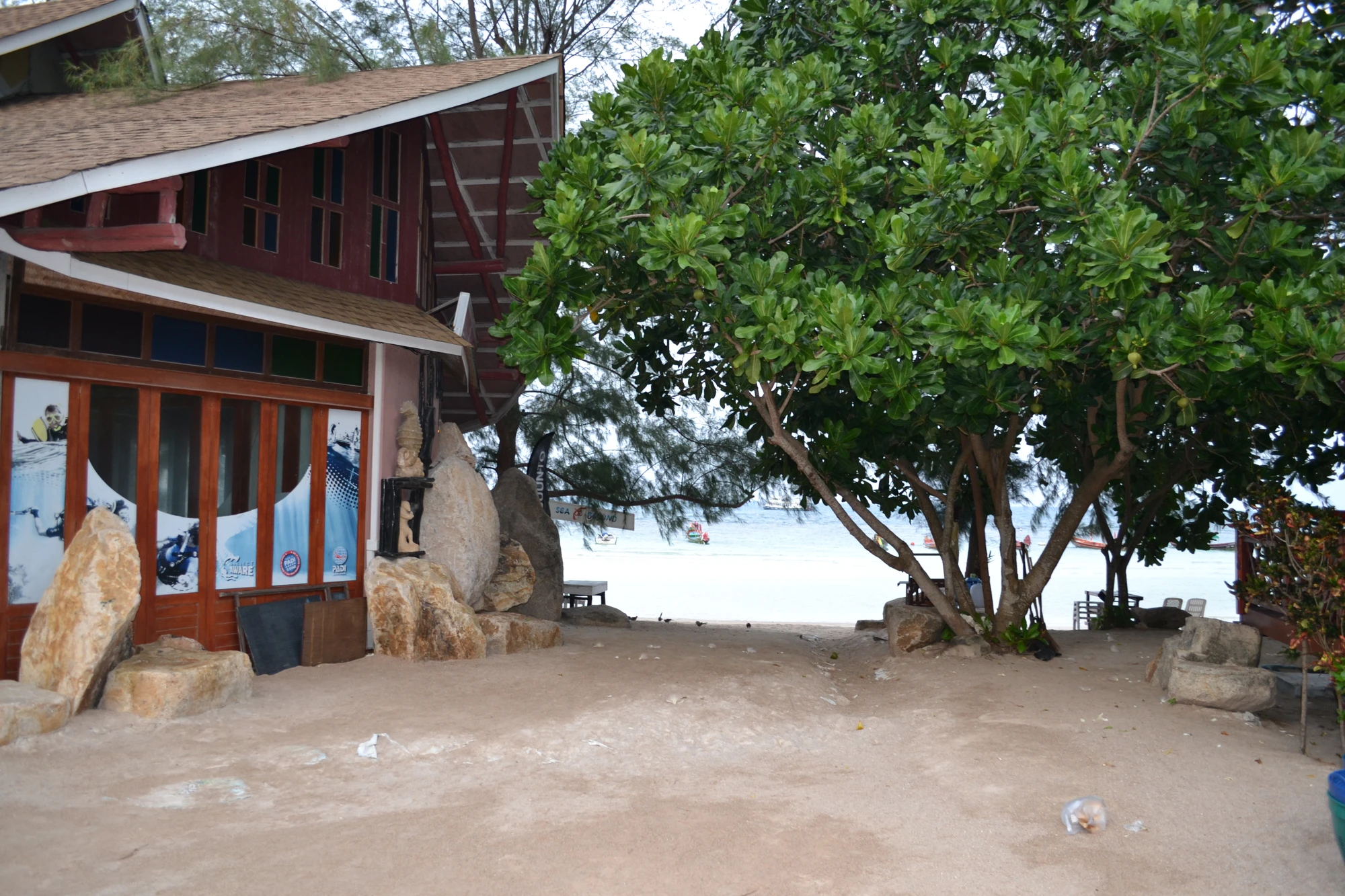 Resorten ner mot stranden