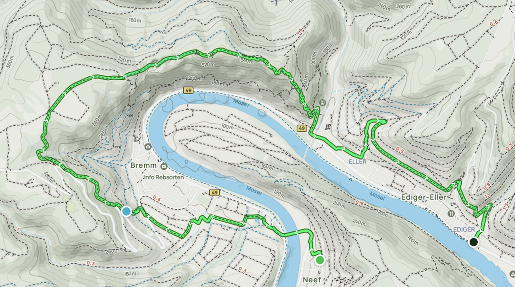 Vandring Carlmont klettersteig mellan Neef och Erdiger-Eller